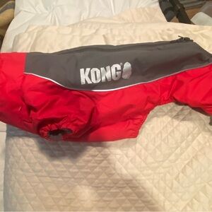 KONG Red and Gray Dog Jacket size small new